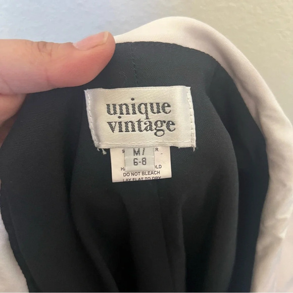 Unique Vintage Deadstock 1950’s Pinup Sailor Dress Black White Size Medium - Picture 7 of 12